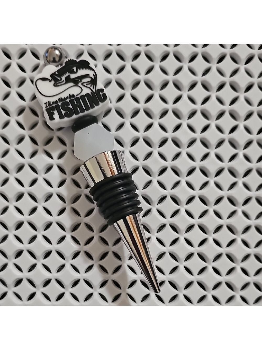 "I'd Rather Be Fishing" Bottle Stopper